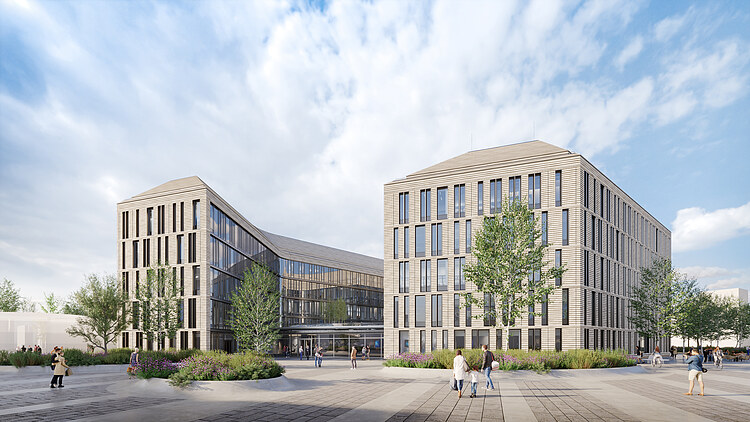 Rendering of new research laboratories at the medical campus of Kiel University
