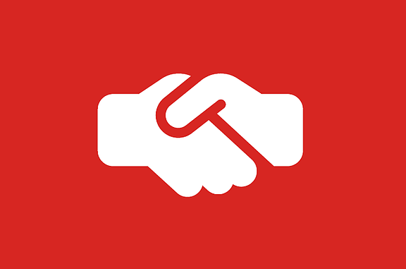 Values icon Partnership: Shaking hands