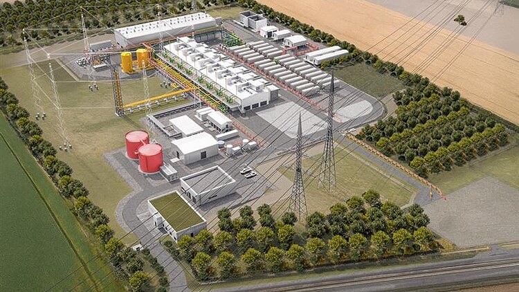Visualisierung der Elektrolyse-Anlage