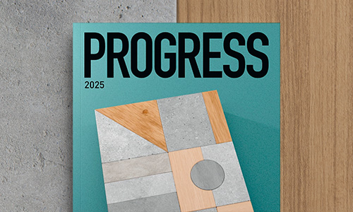 The cover of the corporate magazine PROGRESS is shown