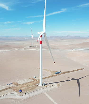 Wind turbine Photo of a wind turbine in the Atacama Desert in Chile