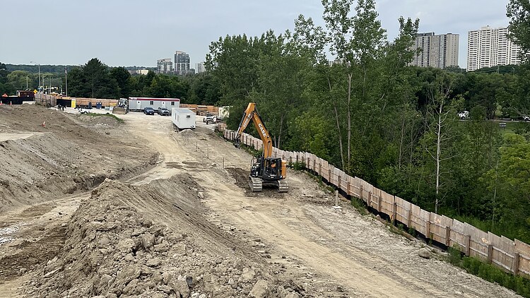 Beginn der Bauarbeiten an der Eglinton Extension in Toronto, Kanada