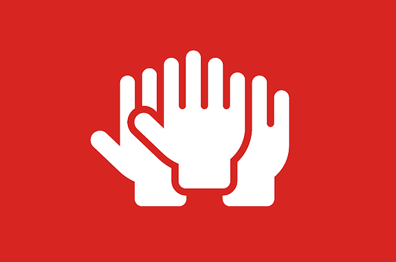 Werte-Icon Engagement: 3 Hände