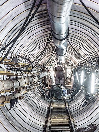 Foto von einem Tunnelbau