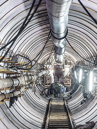 Foto von einem Tunnelbau