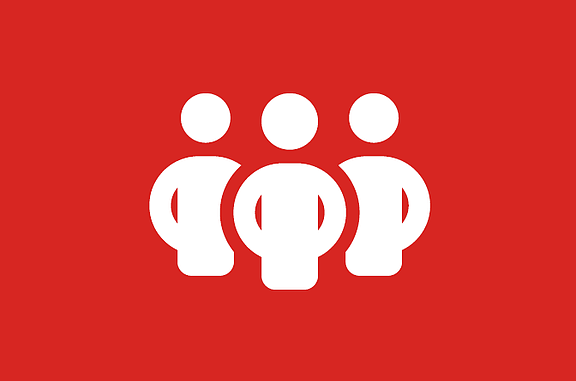 Werte-Icon Solidarität: 3 Personen-Icons