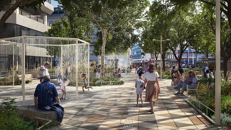 Unsealing project at Julius-Tandler-Platz in Vienna